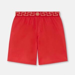 Versace Greca Border Mid Length Swim Trunk